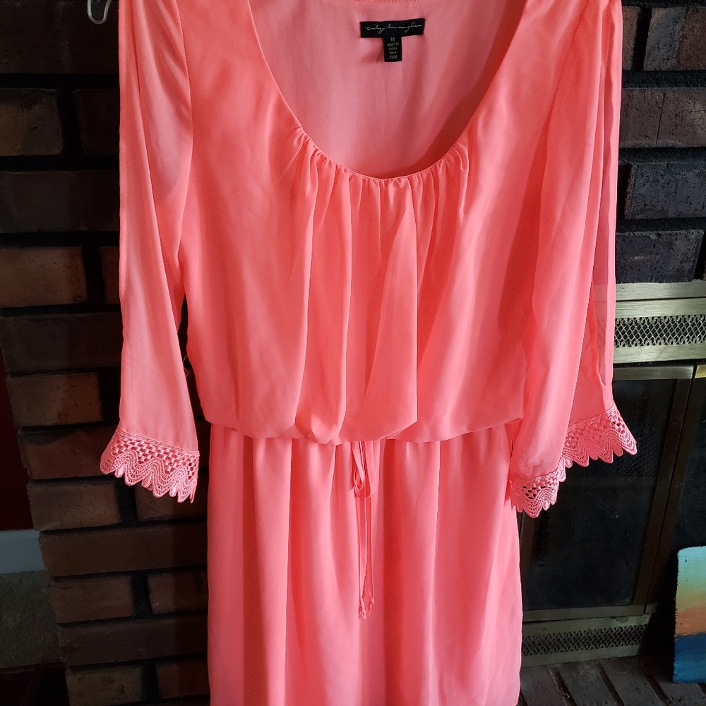 Bright peach dress